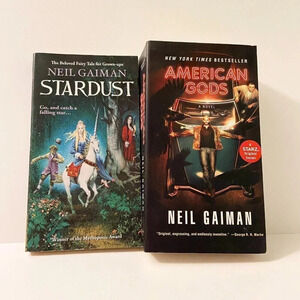 Lot of  2 Neil Gaiman Books Stardust and American Gods Novel